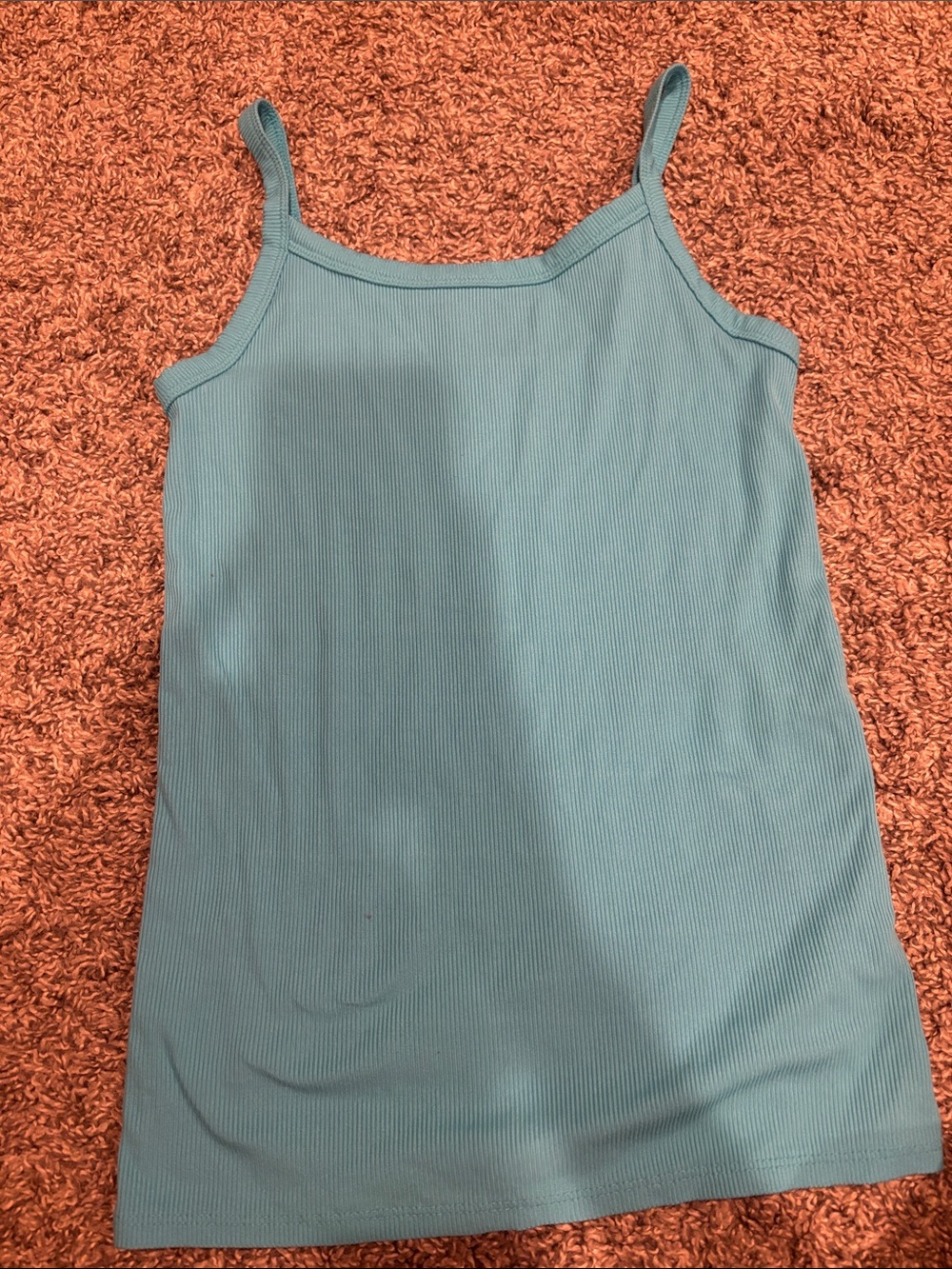 No Boundaries Ribbed Camisole Tank - Aqua Blue
